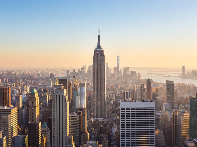 Tòa nhà Empire State nổi bật ở New York